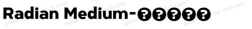 Radian Medium字体转换